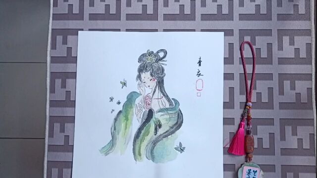 全新原创国画作品(写意人物青衣)