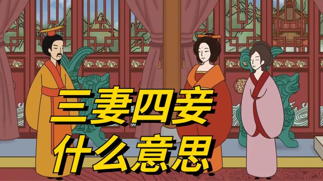 “三妻四妾”中的“三妻”,是啥意思?是娶了三个妻子吗?