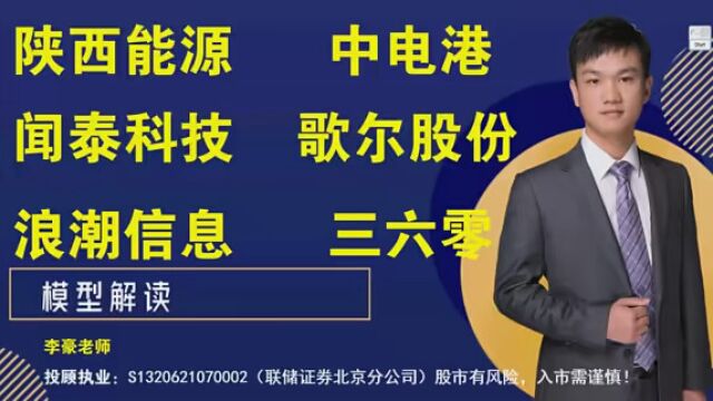 陕西能源,中电港,闻泰科技,歌尔股份,浪潮信息,三六零