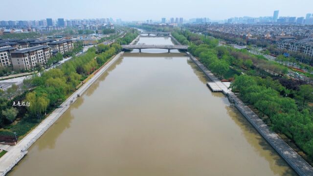 郑州市东区东风渠春天美丽的景色