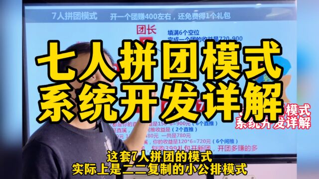 七人拼团模式系统开发详解,7人拼团模式中二二复制公排的逻辑原理