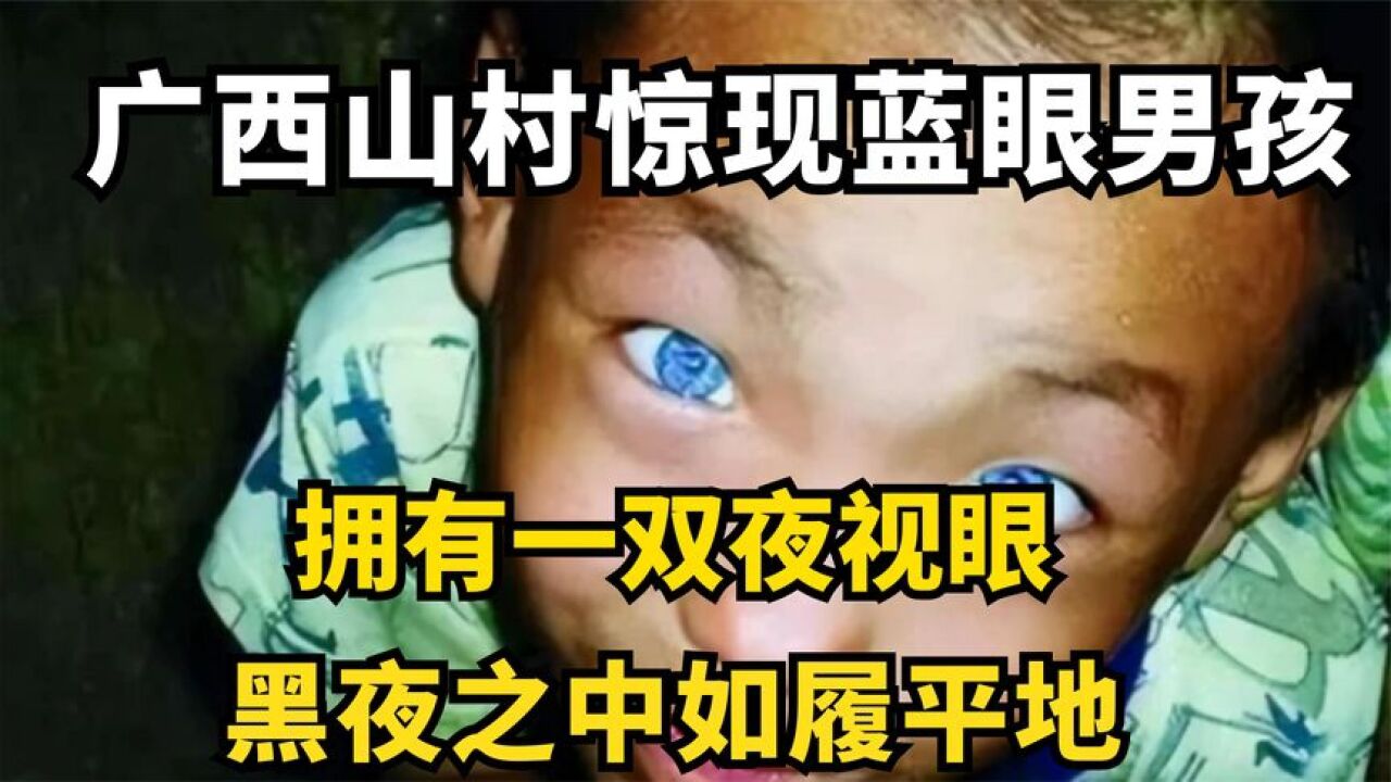 广西惊现蓝眼男孩,一双眼睛摄人心魄,传说他是猫妖转世