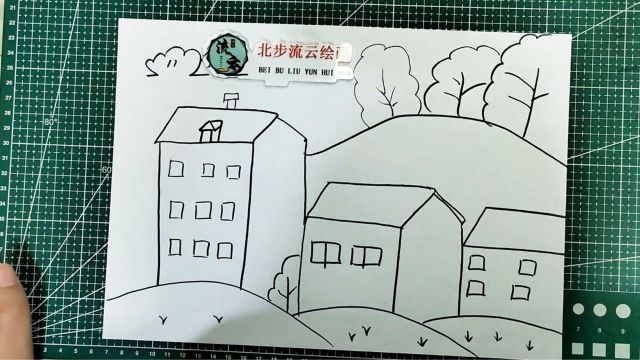 风景简笔画,适合孩子画的儿童画