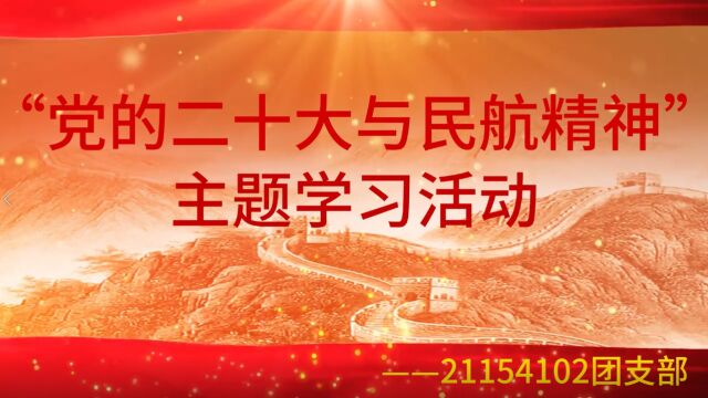 “党的二十大与民航精神”主题学习活动——21154102团支部