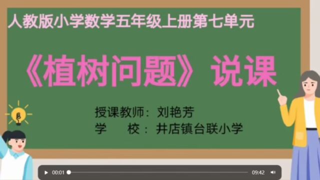 井店镇台联小学 刘艳芳 说课视频