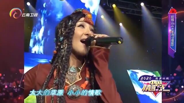 旺姆演唱《大草原小情歌》,好听的歌声,震撼全场