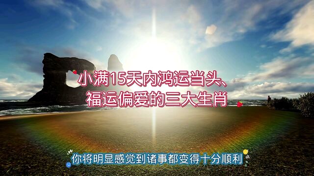 小满15天内鸿运当头、福运偏爱的三大生肖