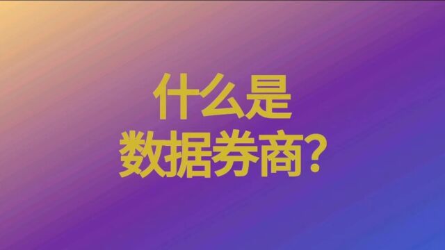 什么是数据券商?