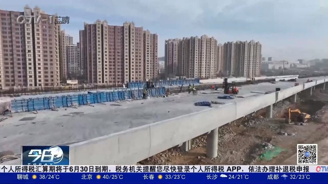 青岛跨海大桥高架路二期工程25日零时正式全线通车