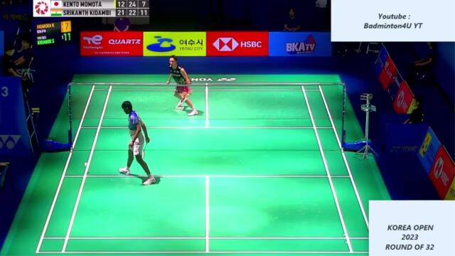 Kento Momota vs Srikanth Kidambi  KOREA OPEN 2023  ROUND OF 32