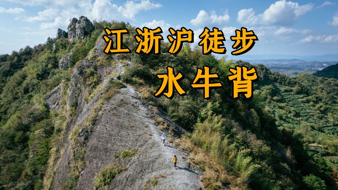 江浙沪徒步,绍兴经典风景路线,云端的山脊