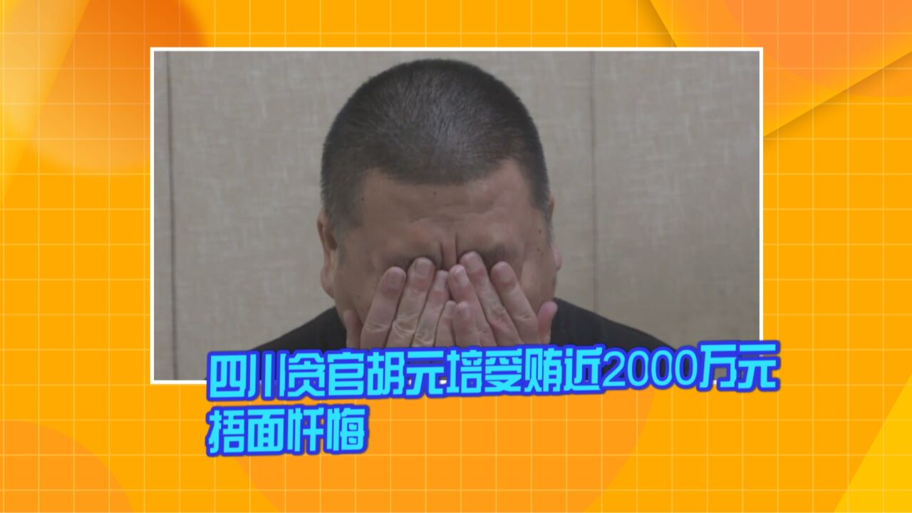 四川贪官胡元培受贿近2000万元 捂面忏悔