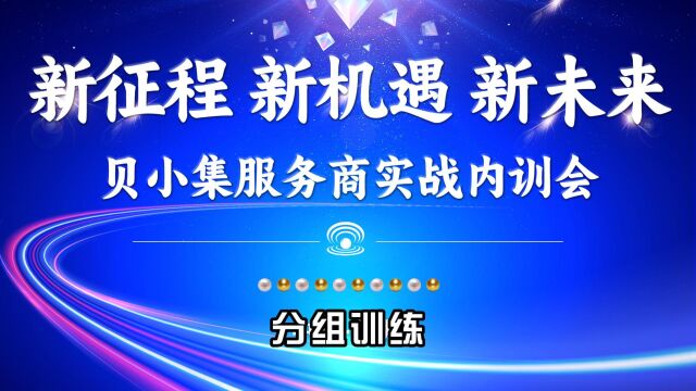 贝小集服务商实战内训会分组训练