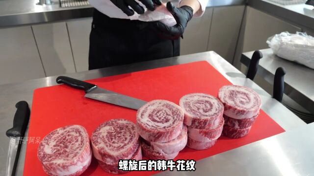 韩国高品质的韩牛烤肉,冷冻后切成厚片原味烤制,每天只卖5小时