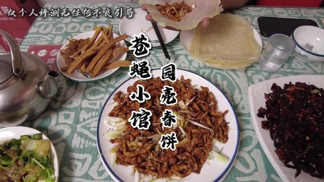 园亮春饼 干煸肺丝挺不错的春饼是方形的.#承德 #同城美食 #同城发现 #春饼