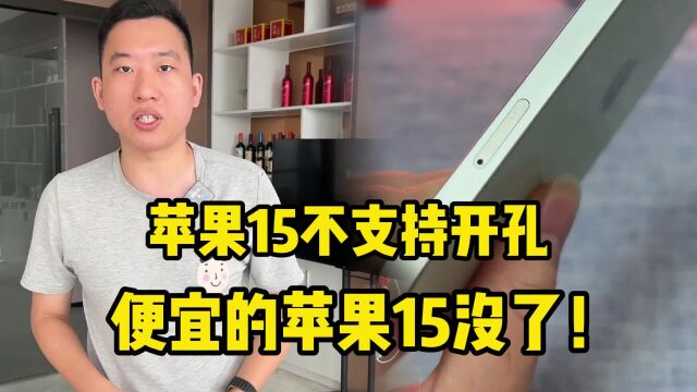 爆料苹果15不支持开孔,便宜的iPhone 15没了!