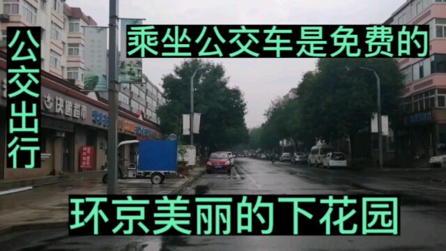 公交出行,在这里乘坐公交车是免费的,环京美丽的下花园