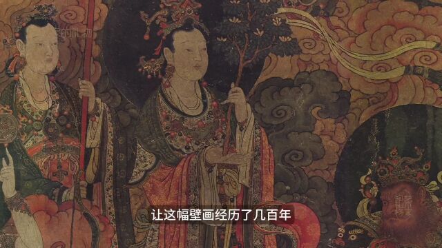 法海寺壁画《帝释梵天图》中国三大壁画之一.群仙齐聚色彩妍丽,堪称壁画中最美,超清复刻高清还原600年壁画风采