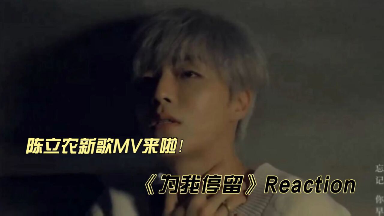 陈立农新歌MV《为我停留》reaction