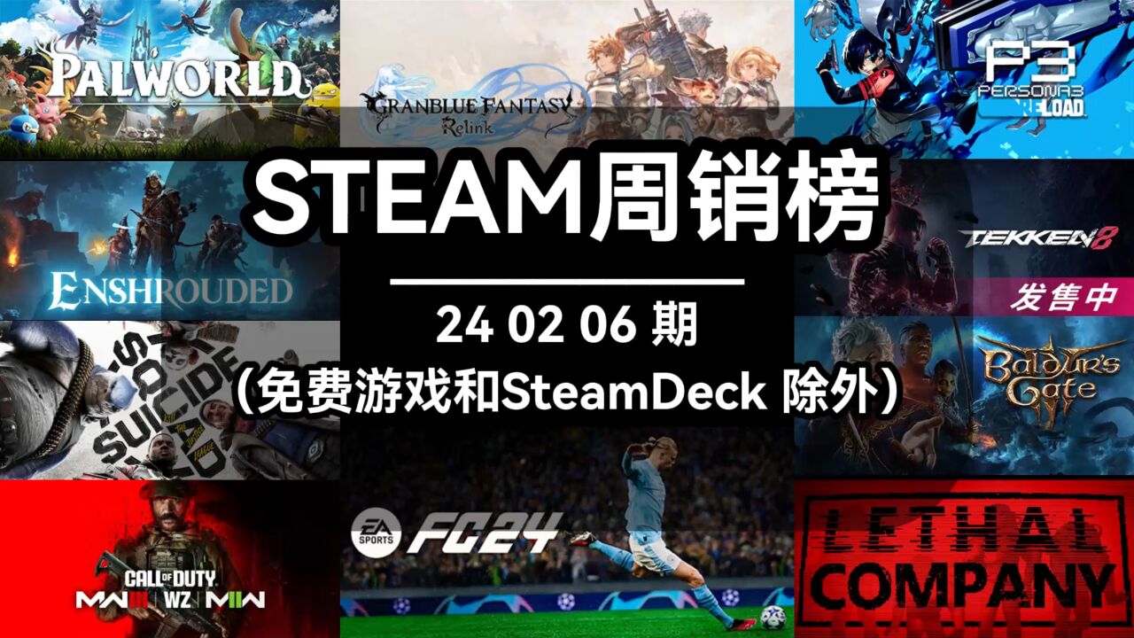 steam周销榜:240206期