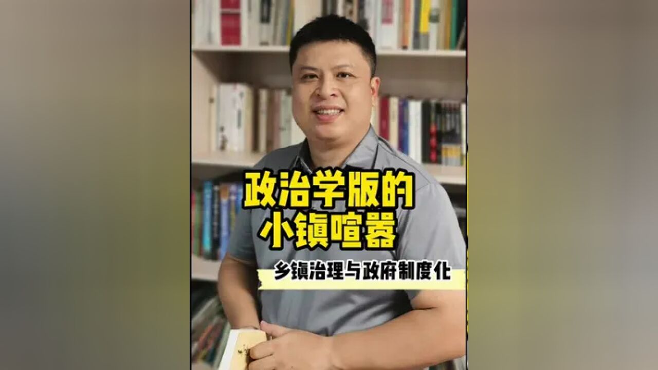 政治学版的小镇喧嚣 赵树凯老师的乡镇治理与政府制度化……乡镇基层工作者必读