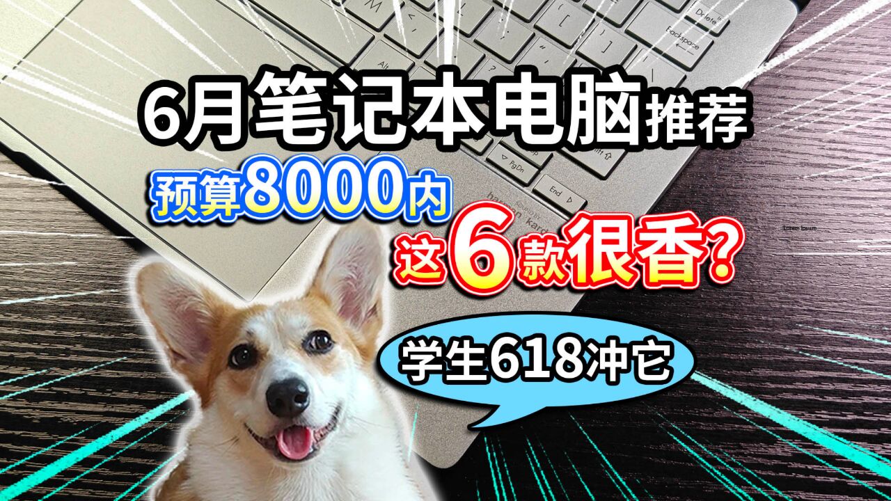 【6月电脑推荐】预算8000内,这6款很香?学生618冲它!