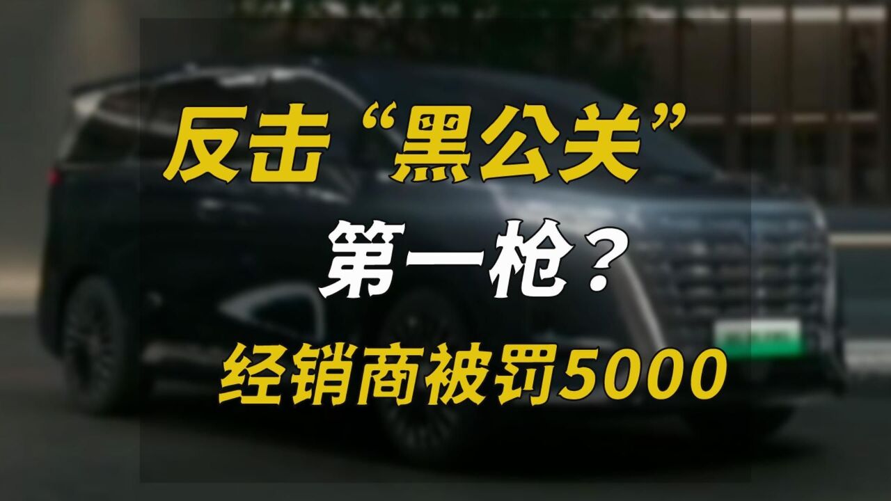 反击“黑公关”第一枪?经销商被罚5000