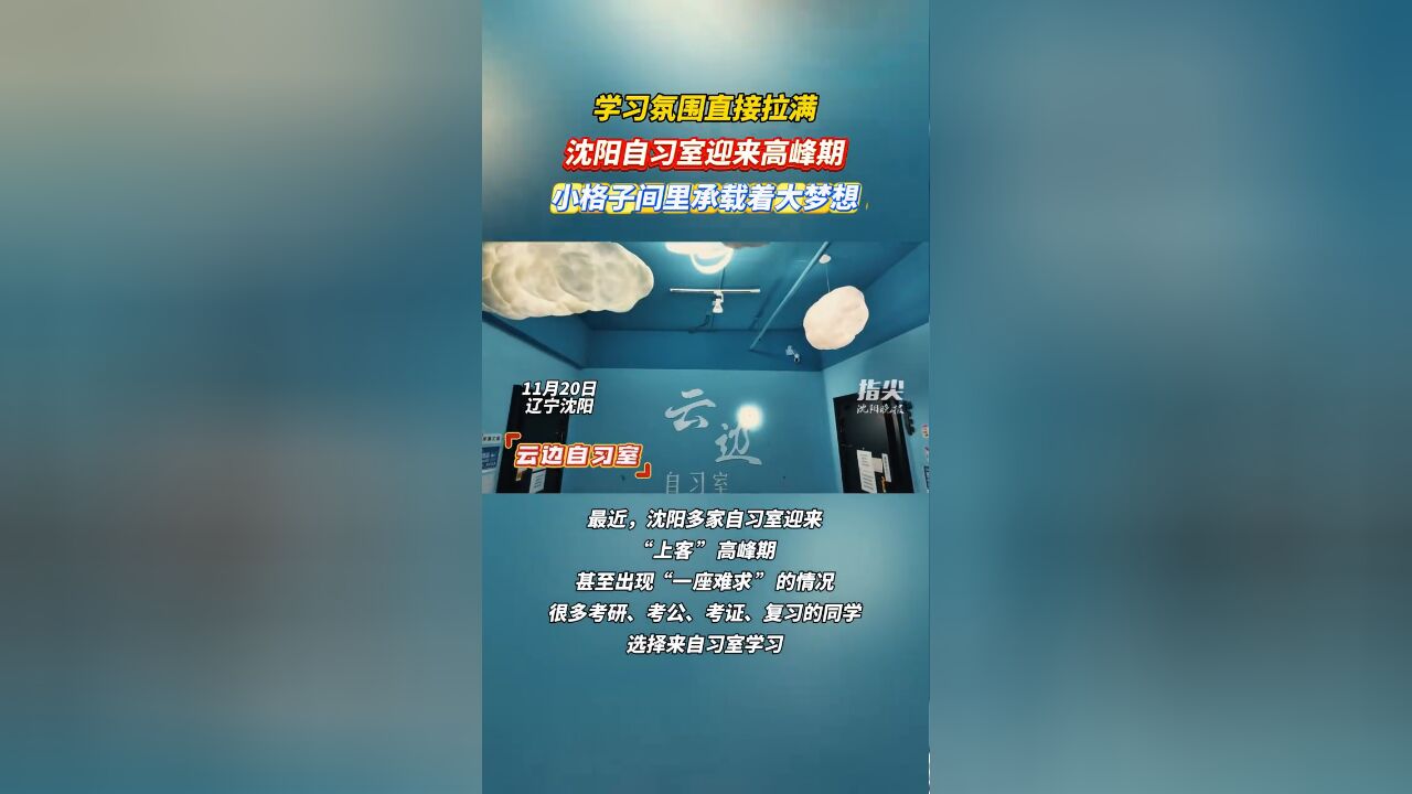 学习氛围直接拉满 沈阳自习室迎来高峰期 小格子间承载着大梦想