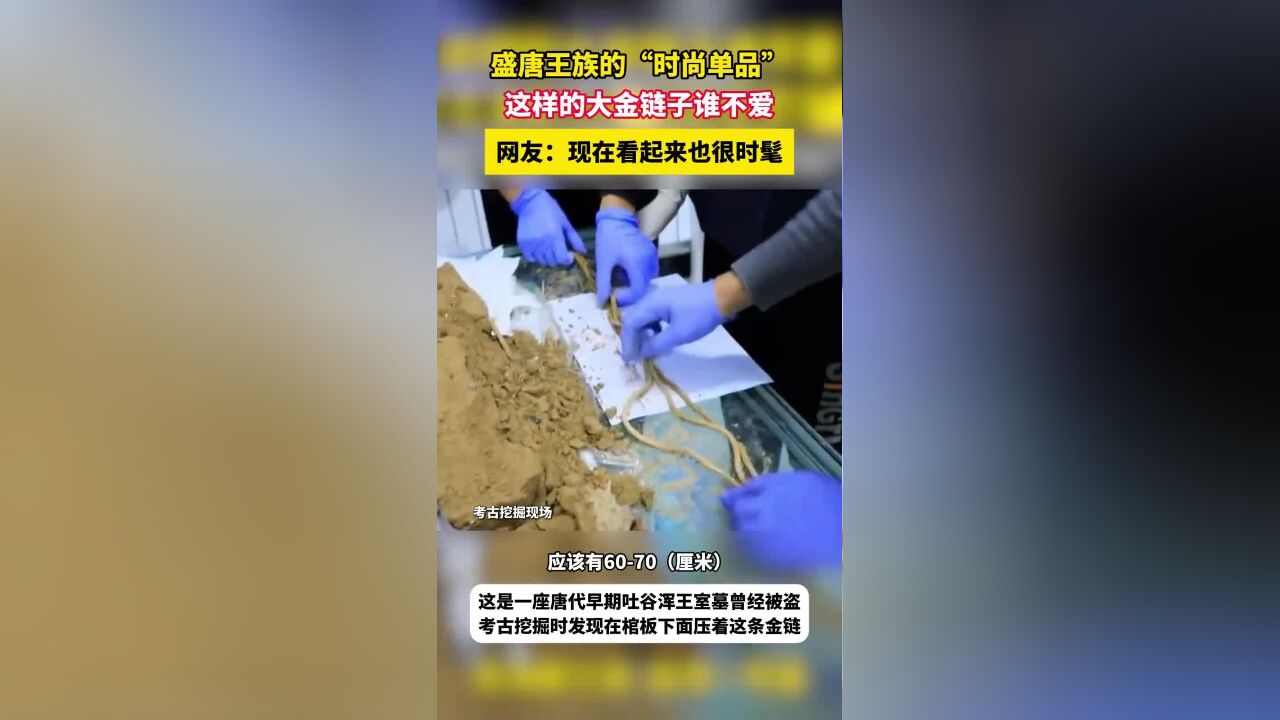 盛唐王族的“时尚单品”,这样的大金链子谁不爱,网友:现在看起来也很时髦