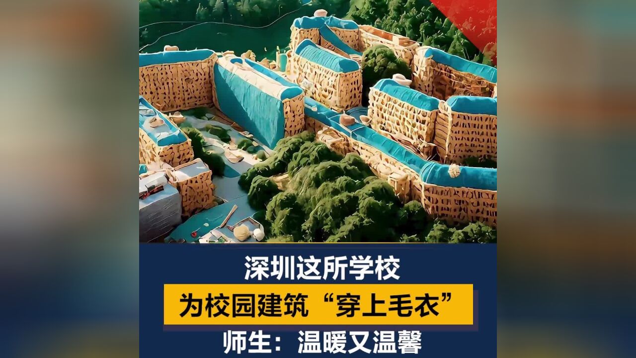 深圳这所学校为校园建筑穿上毛衣,师生:温暖又温馨