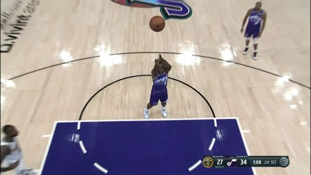NBA常规赛：掘金vs爵士第1节原声解说回放