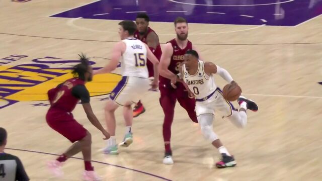 NBA常规赛：骑士vs湖人第1节中文解说回放
