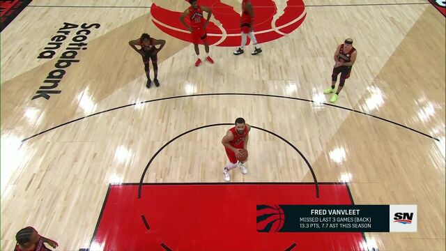 NBA常规赛：公牛vs猛龙第2节 英文解说回放