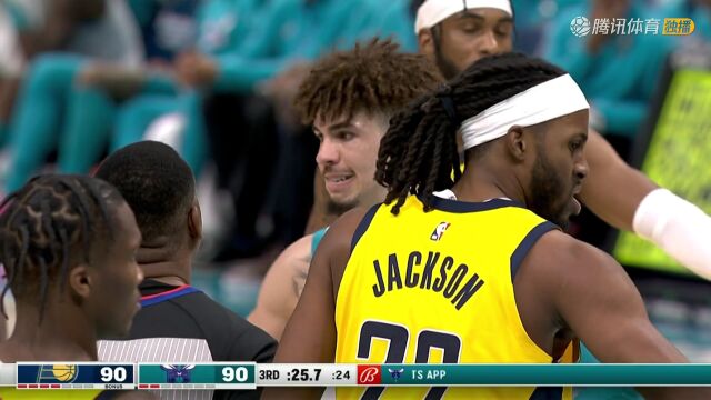 NBA常规赛：步行者vs黄蜂第3节 中文解说回放