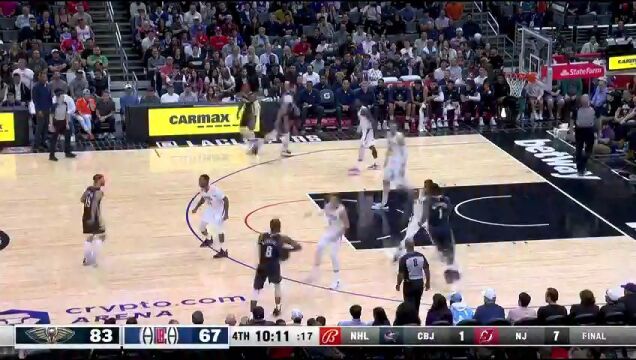 NBA常规赛：鹈鹕vs快船中文解说全场回放