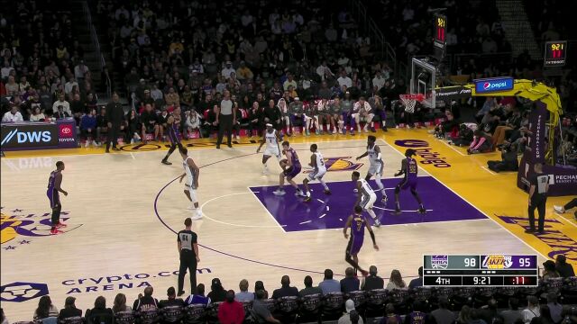 NBA常规赛：国王vs湖人第4节中文解说回放