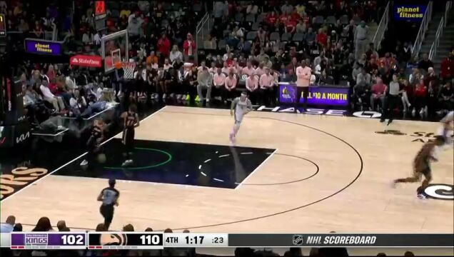 NBA常规赛：国王vs老鹰英文原声全场回放