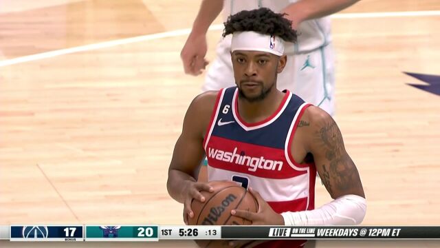 NBA常规赛：奇才vs黄蜂第1节 中文解说回放
