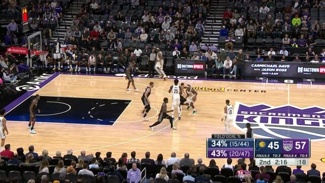 步行者vs国王第2节中文解说回放