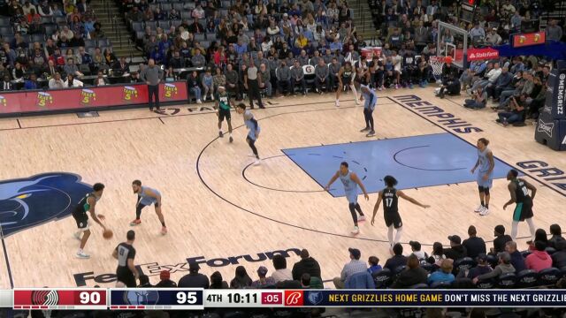 NBA常规赛：开拓者vs灰熊英文原声全场回放