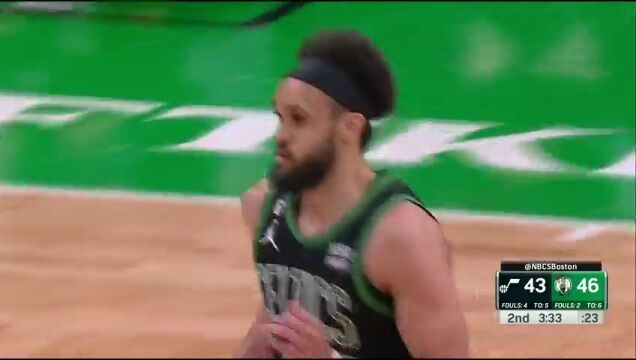 NBA常规赛：爵士vs凯尔特人第2节英文原声回放