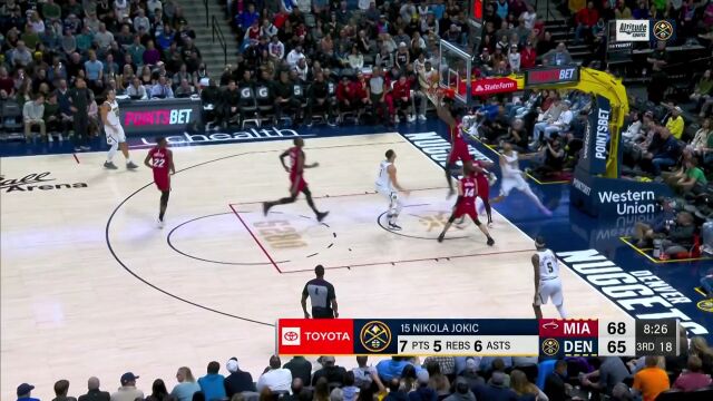 伸出长臂点飞对手进攻 阿德巴约千里奔袭送出盖帽