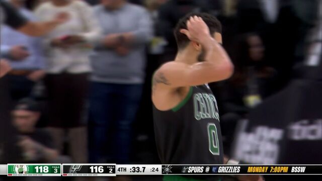 这就是MVP水准！塔图姆翻身后仰金鸡独立打进致胜一球