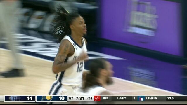 找到机会必然要秀一下！莫兰特一马当先小拉杆暴扣