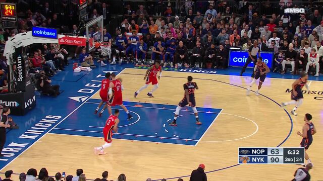 鹈鹕vs尼克斯精华回放 尼克斯豪取五连胜