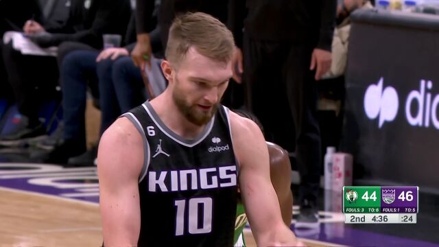 NBA常规赛：凯尔特人vs国王第2节中文解说回放