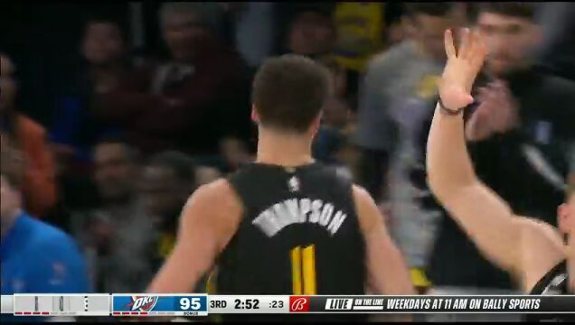 NBA常规赛：勇士vs雷霆第3节中文解说回放