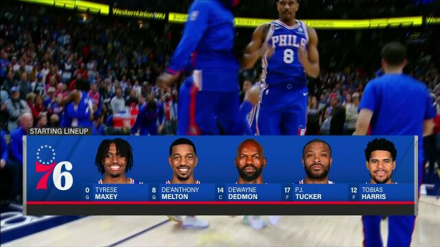 76人vs掘金英文原声全场回放