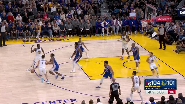 神仙打架！克莱骑马射箭三分飙中 恩比德旱地拔葱暴扣反击