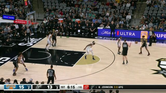 大个子的细腻操作 珀尔特尔拉杆反篮骗过防守